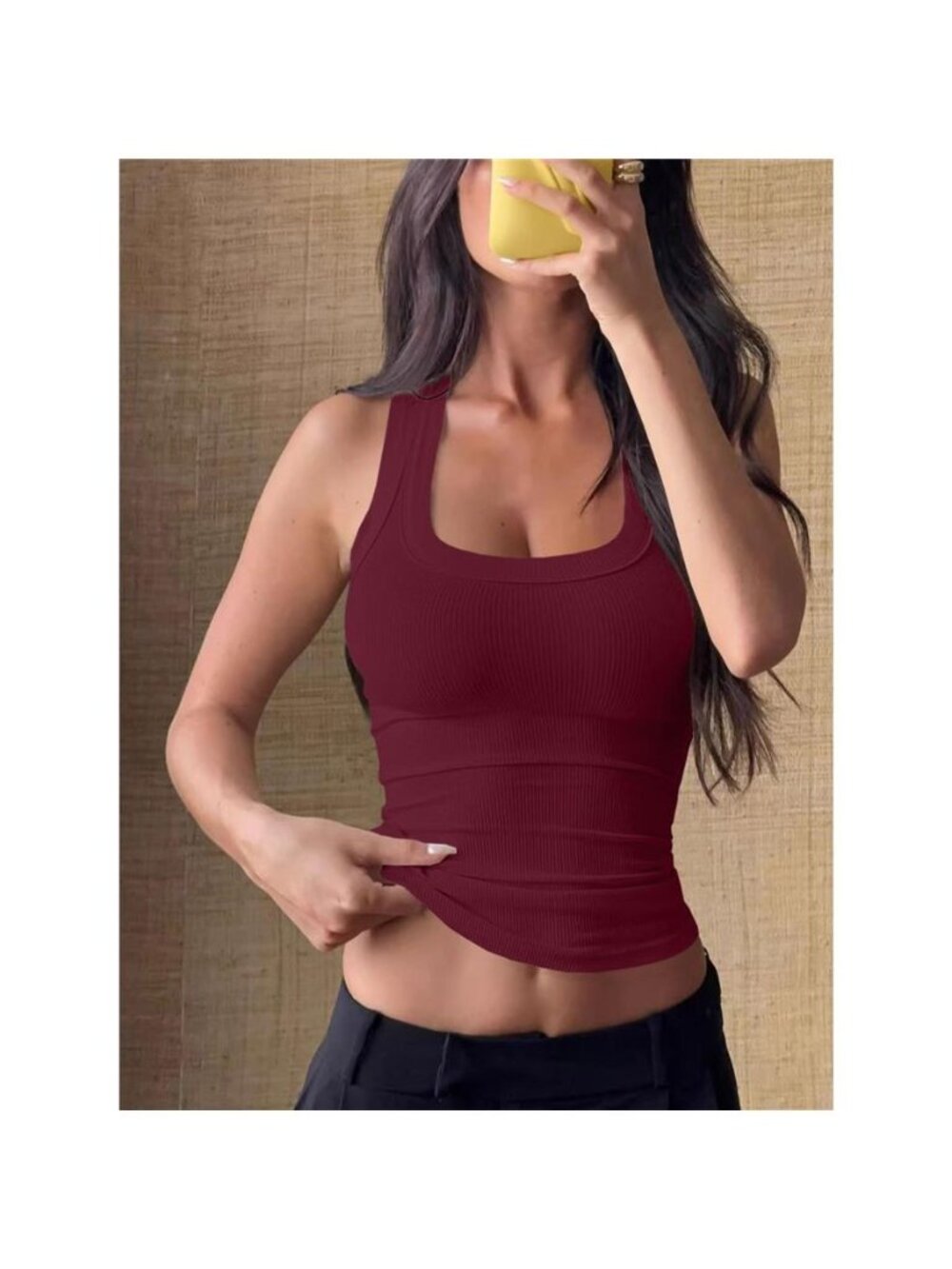 Ribbed Solid Color Tank - Picture 9 of 14